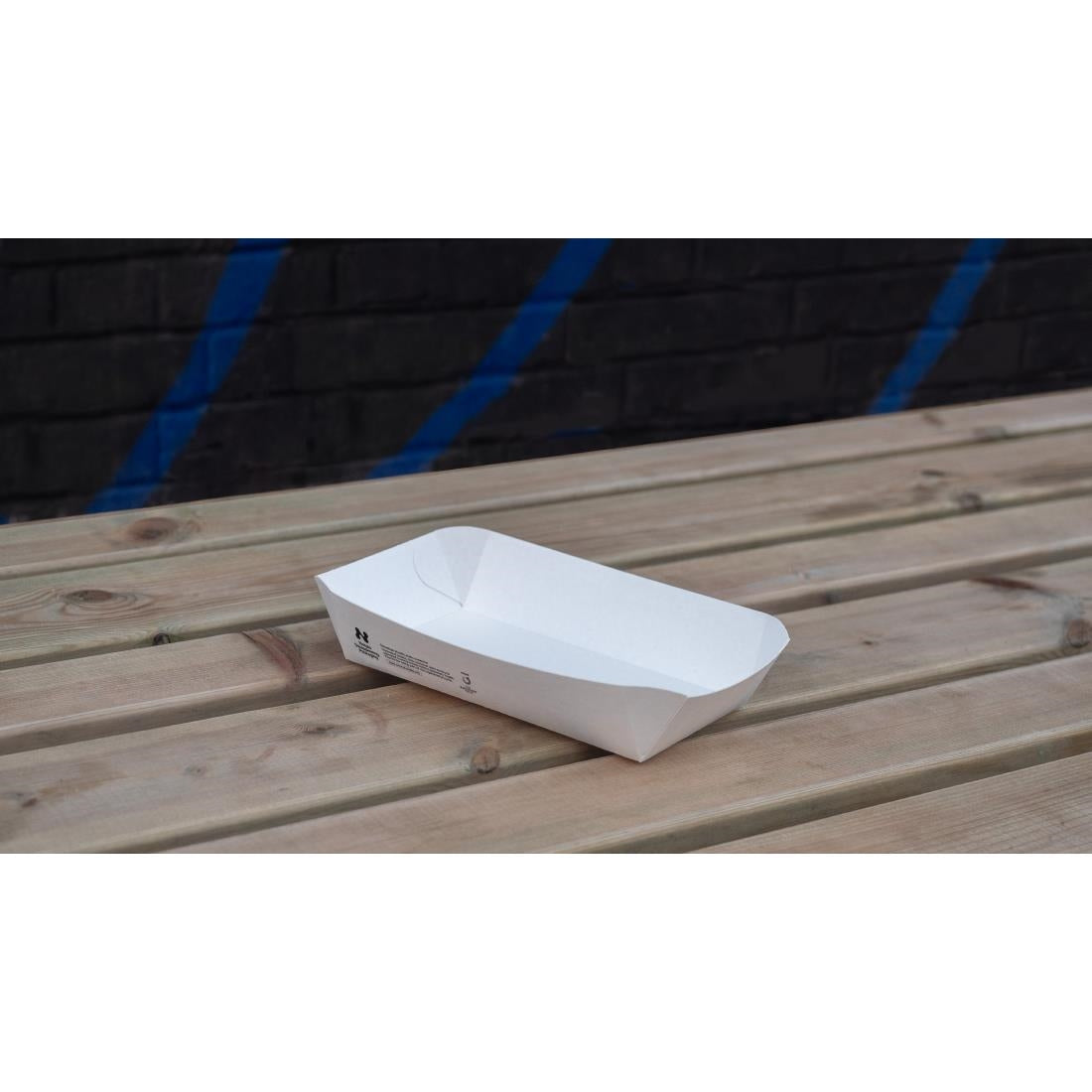 HW507 Notpla Rectangular Trays - White (Pack of 400)