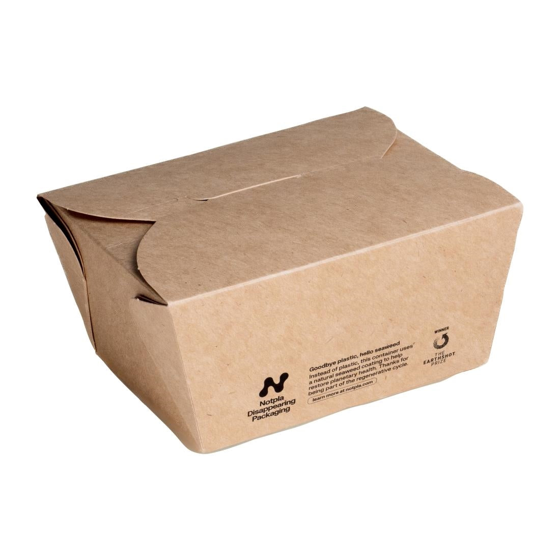 HW509 Notpla Small Takeaway Boxes 800ml - Kraft (Pack of 500)