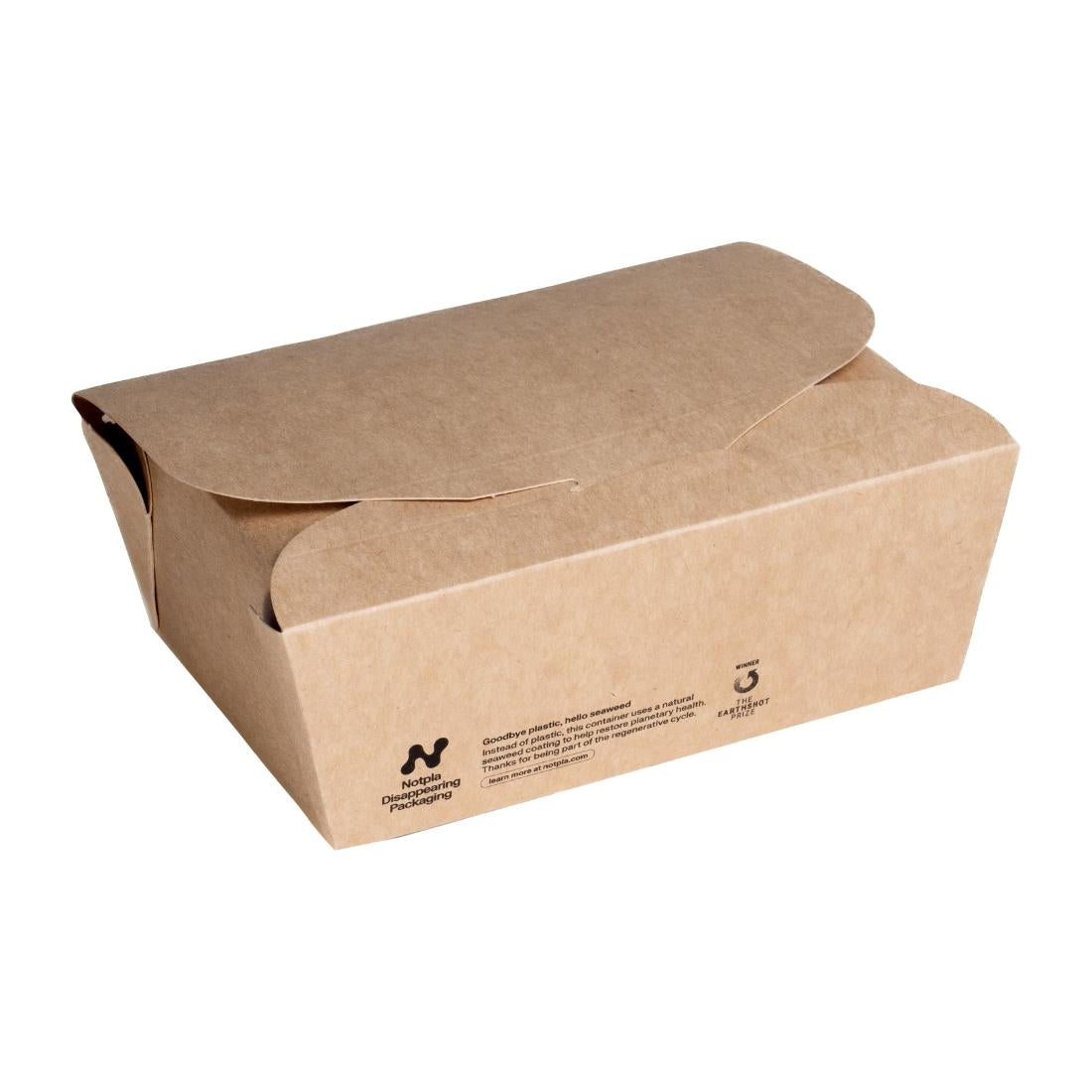 HW510 Notpla Medium Takeaway Boxes 1200ml - Kraft (Pack of 250)