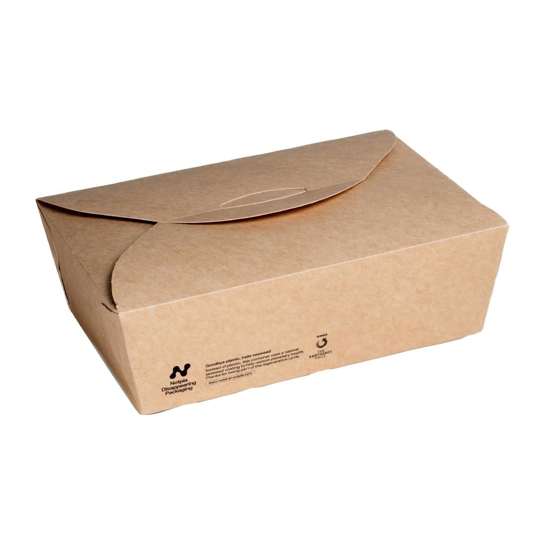 HW511 Notpla Large Takeaway Boxes 1750ml - Kraft (Pack of 220)
