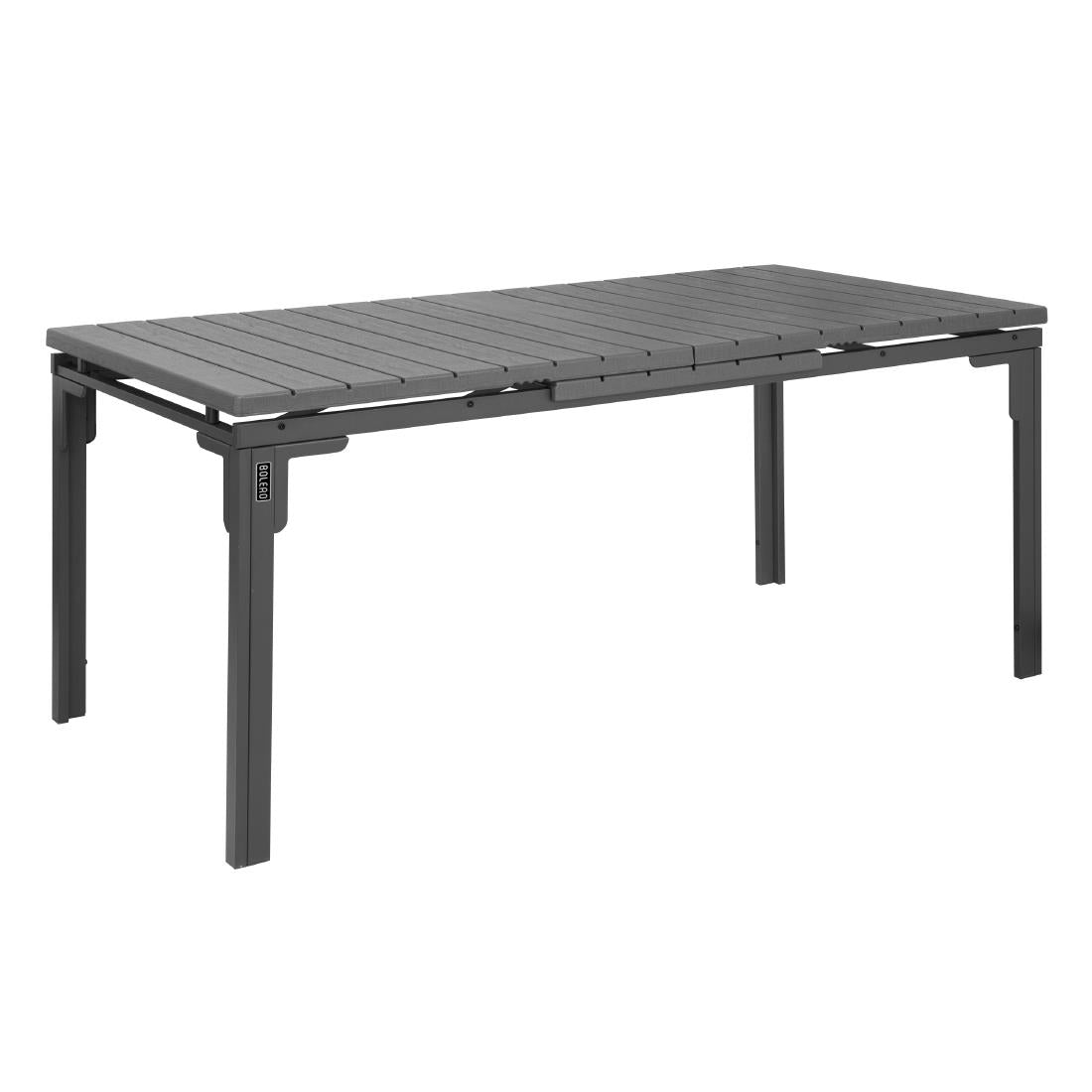 HW526 - Bolero Valletta Grey Slatted Extendable Outdoor Dining Table