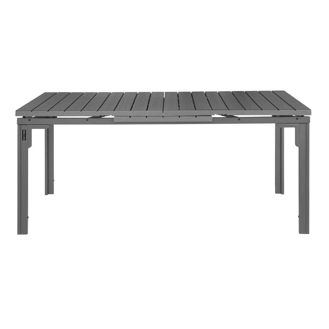 HW526 - Bolero Valletta Grey Slatted Extendable Outdoor Dining Table