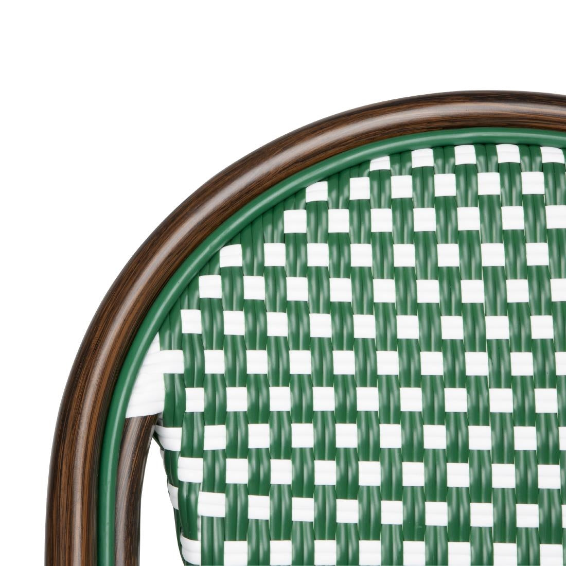 HW599 Bolero Parisian Style PE Rattan Chair Green Dot Mix (2 Pack)