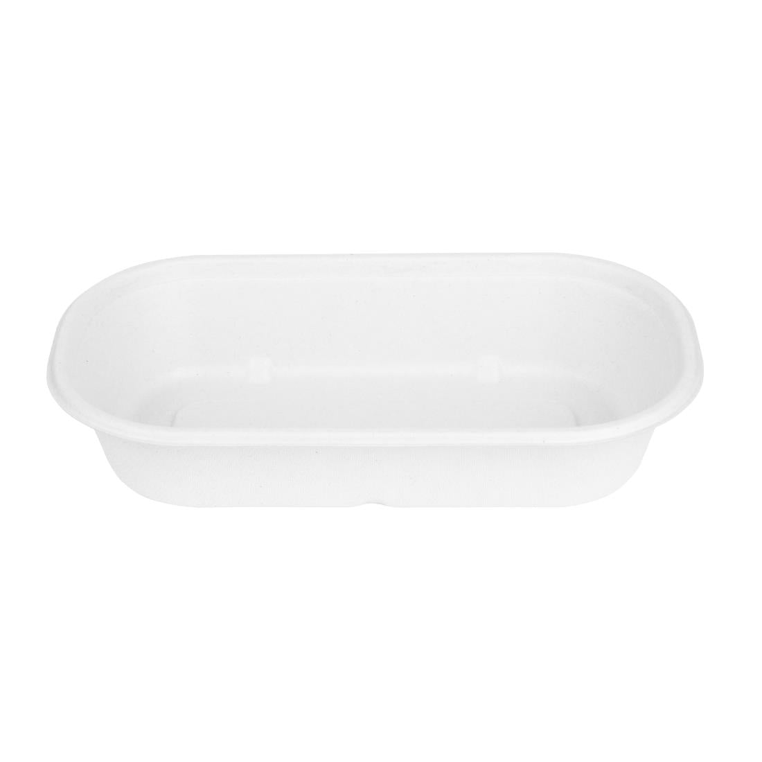 HW627 Fiesta Compostable Bagasse Oval Containers 850ml (Pack of 100)