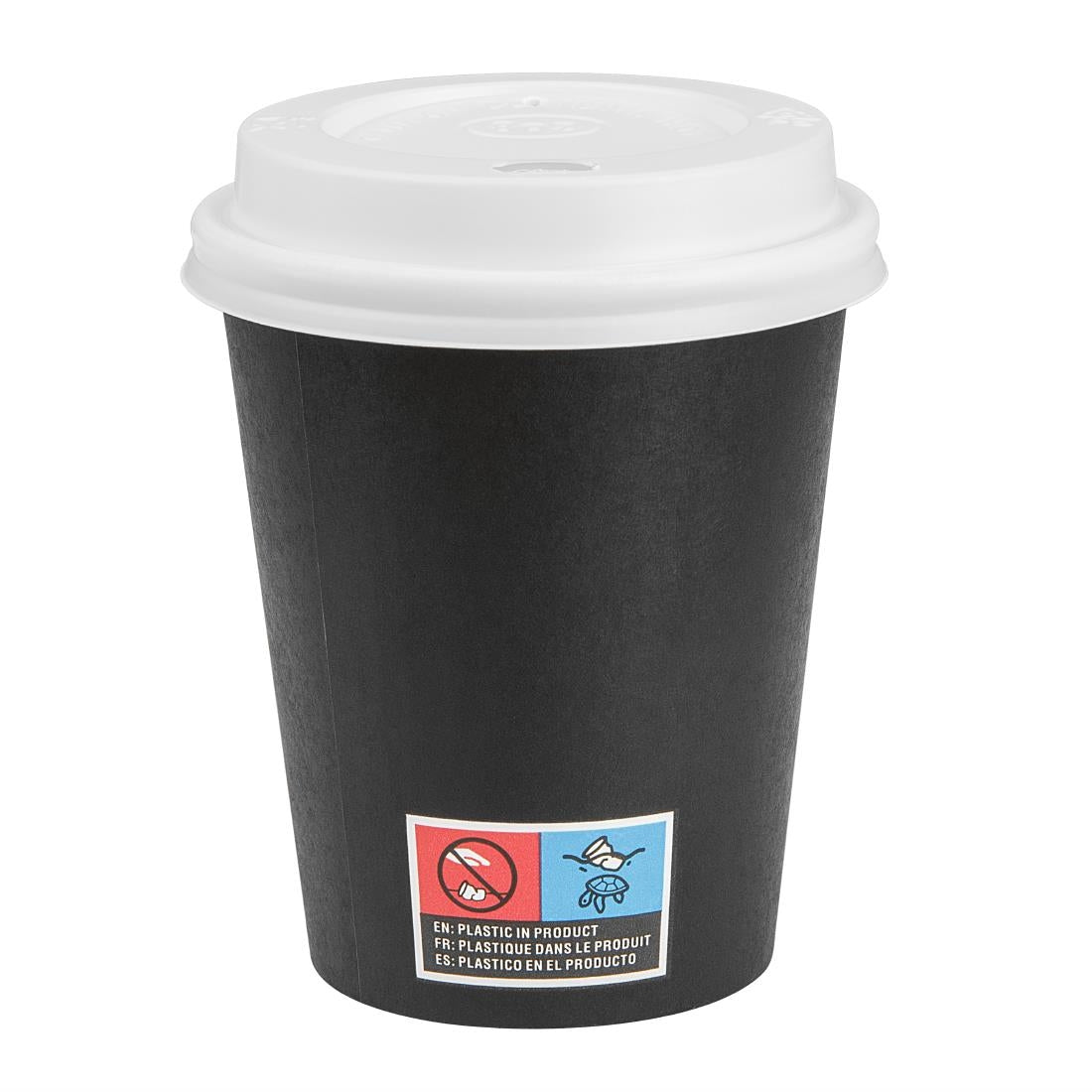 HW634 - Nisbets Essentials Hot Cups and Lids Pack 8oz (350 Pack)