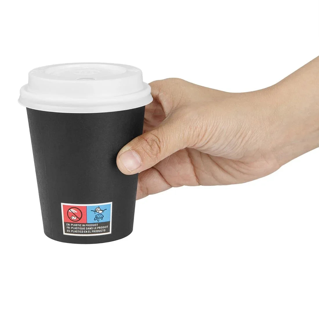 HW634 - Nisbets Essentials Hot Cups and Lids Pack 8oz (350 Pack)