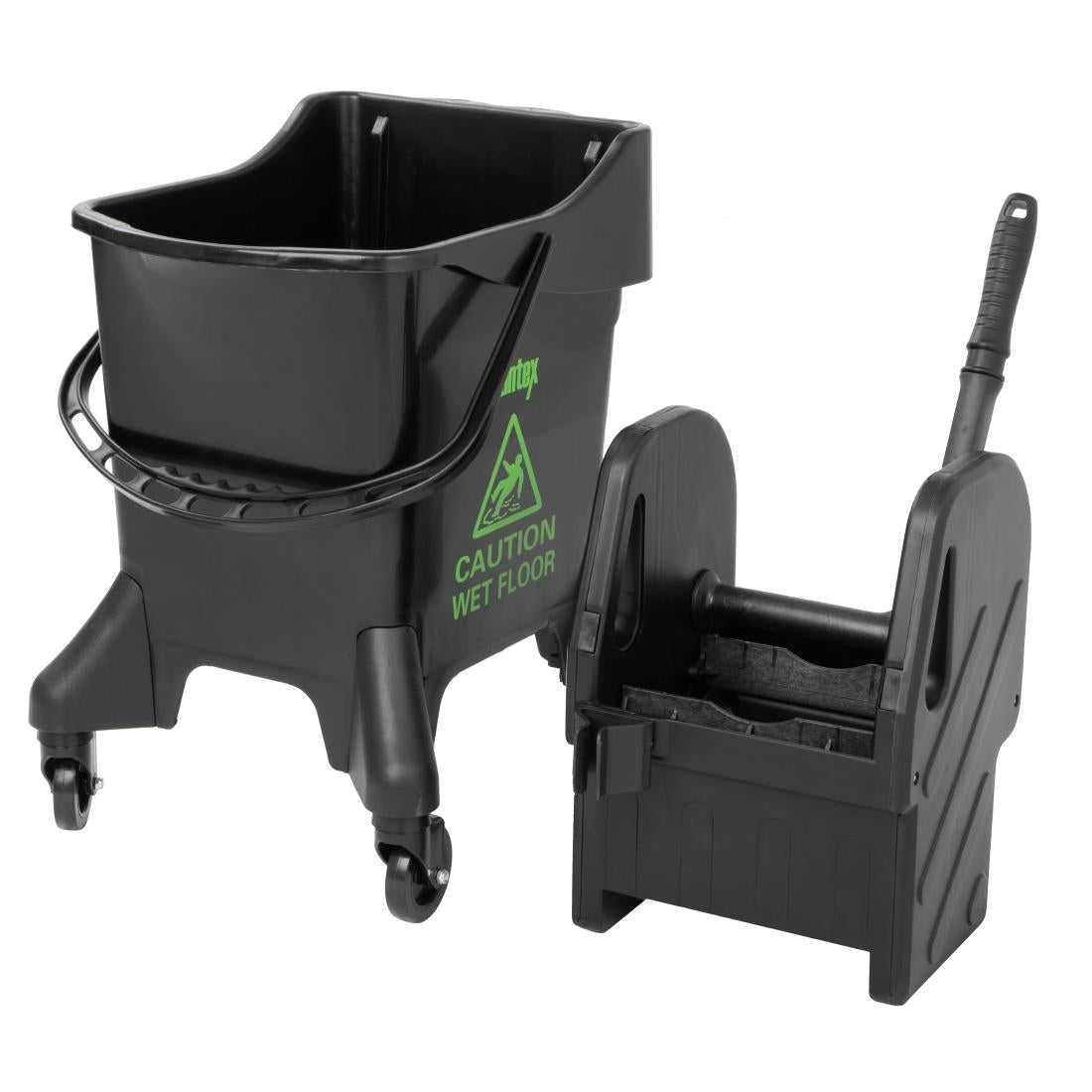 HW637 - Jantex 20Ltr Tall Mop Bucket and Wringer - Green Print