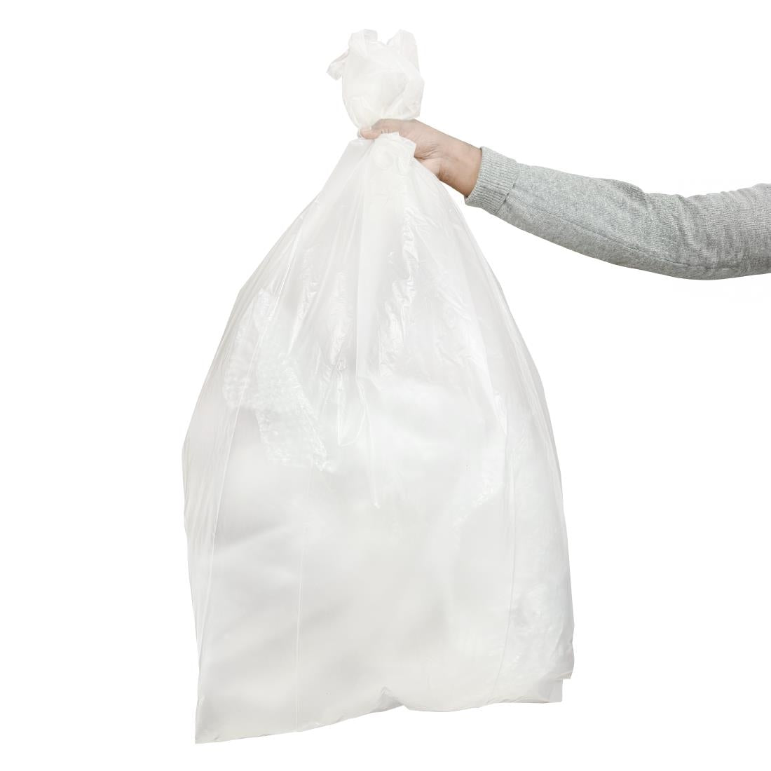 HW686 Jantex Heavy Duty Bin Bags Clear 160Ltr (100 Pack)