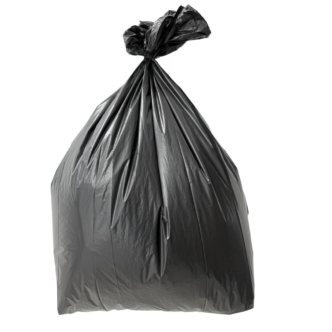 HW687 Jantex Heavy-Duty Bin Bags Black 120Ltr (100 Pack)
