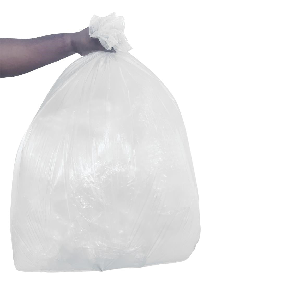 HW690 Jantex Light Duty Bin Bags Clear 5kg 80Ltr (200 Pack)