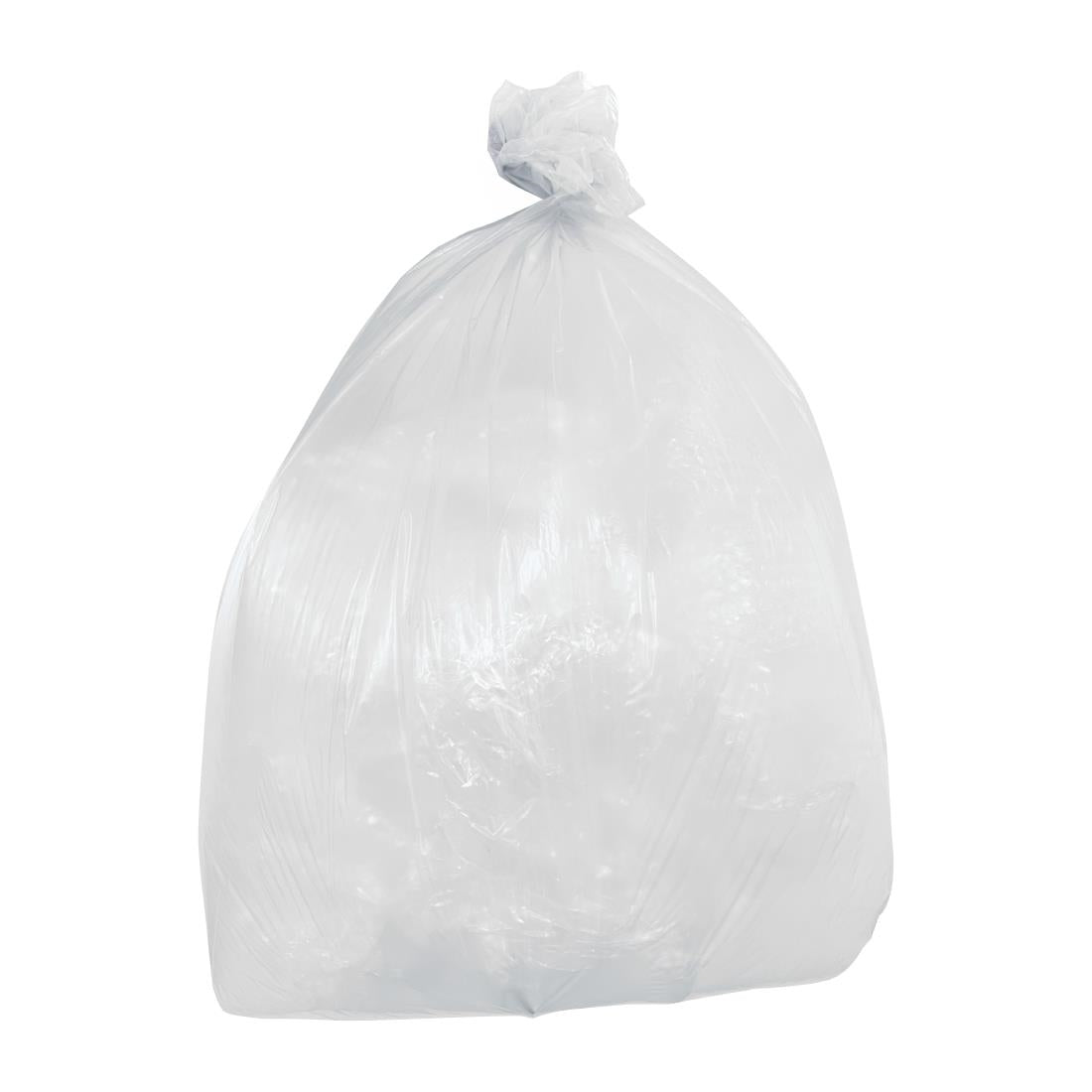 HW690 Jantex Light Duty Bin Bags Clear 5kg 80Ltr (200 Pack)