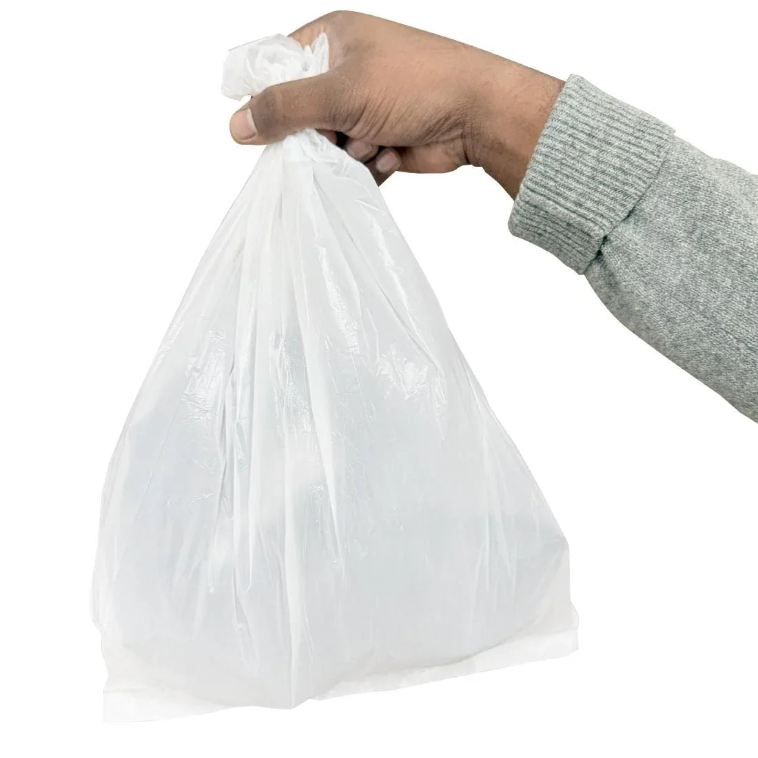 HW691 Jantex Light Duty Bin Bags White 10Ltr (Pack 200)