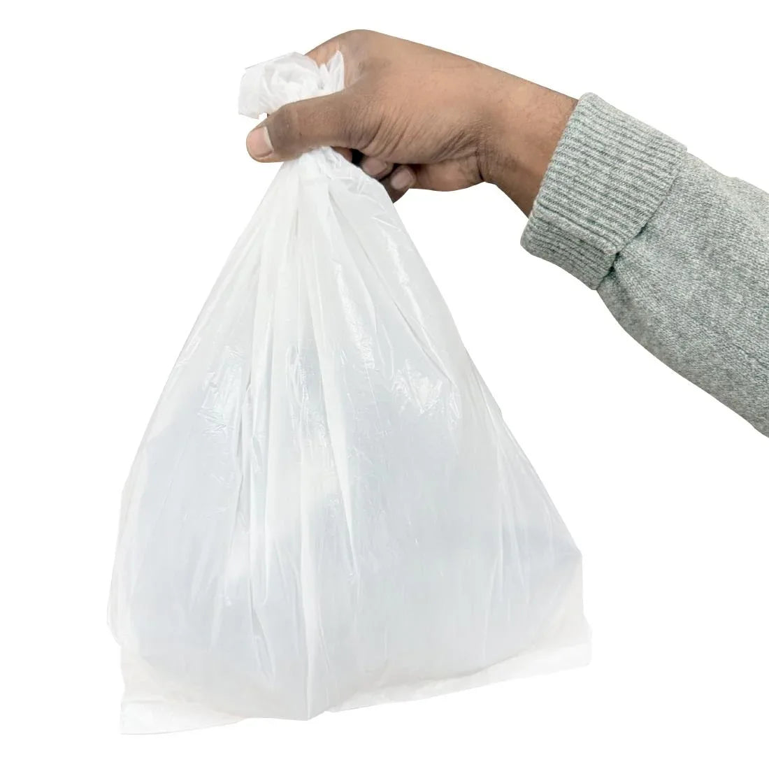 HW693 Jantex Medium Duty Bin Bags White 50Ltr (200 Pack)