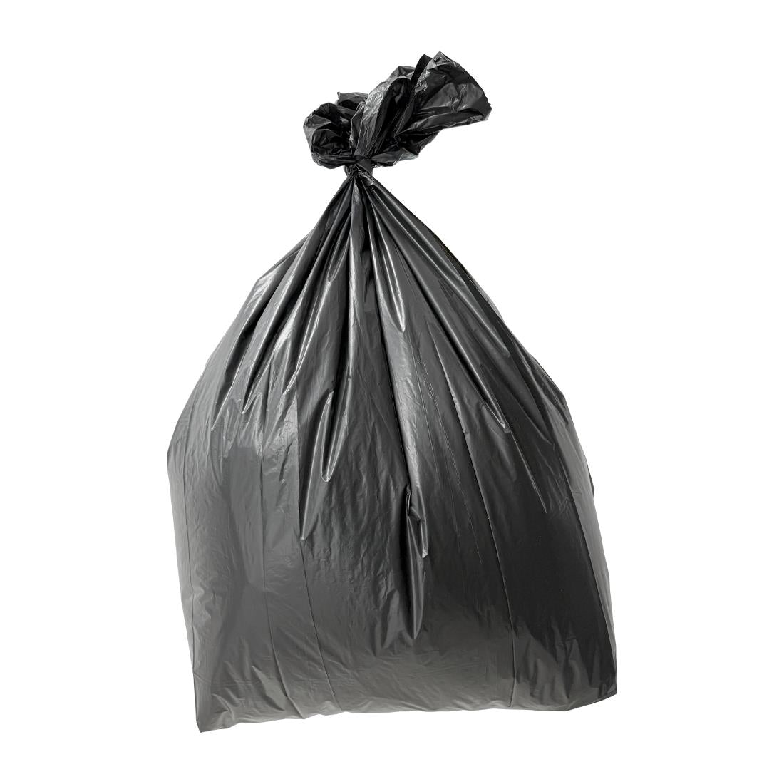 HW695 Jantex Medium Duty Bin Bags Black 80Ltr (200 Pack)