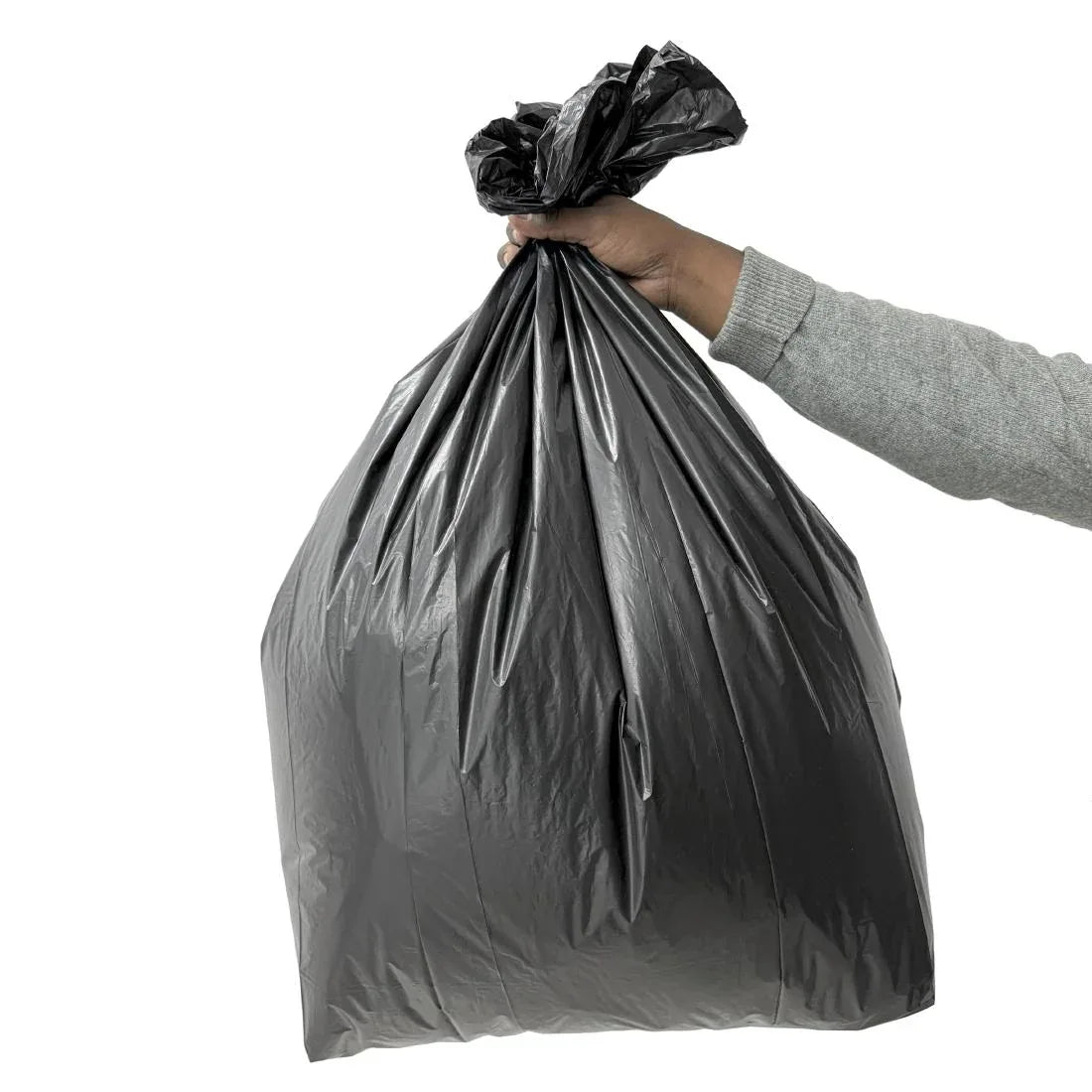 HW695 Jantex Medium Duty Bin Bags Black 80Ltr (200 Pack)