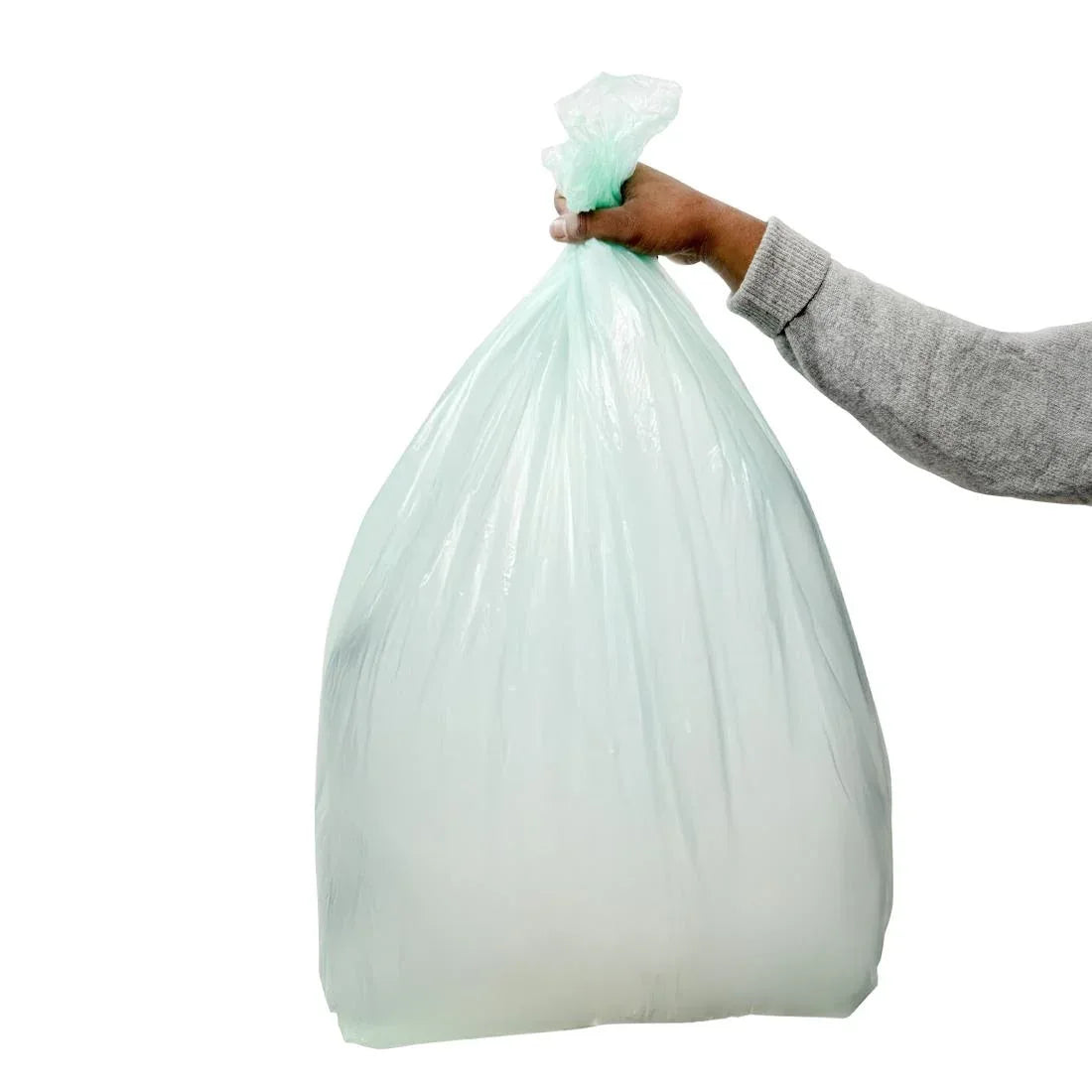 HW697 Jantex Medium Duty Bin Bags Green 80Ltr (200 Pack)