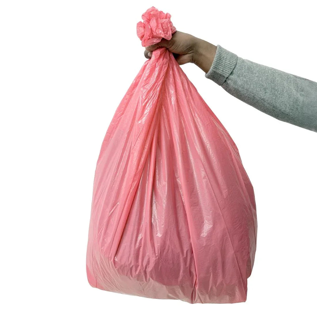 HW698 Jantex Medium Duty Bin Bags Red 80Ltr (200 Pack)