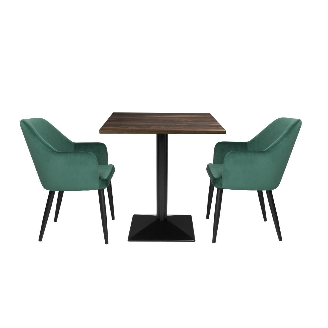 HW850 - Bolero Complete Table Square Dark Wood Effect 700mm