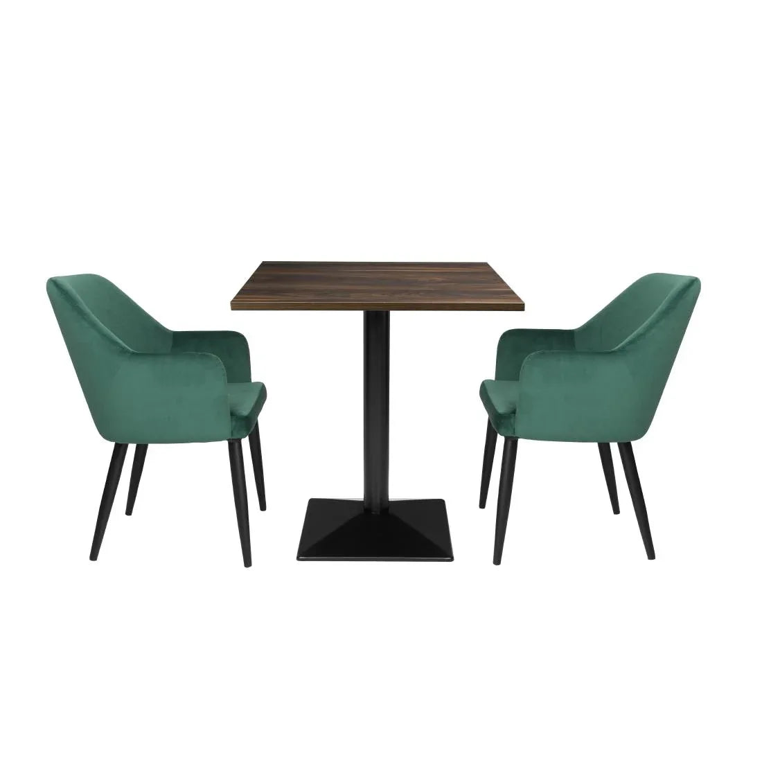 HW850 - Bolero Complete Table Square Dark Wood Effect 700mm