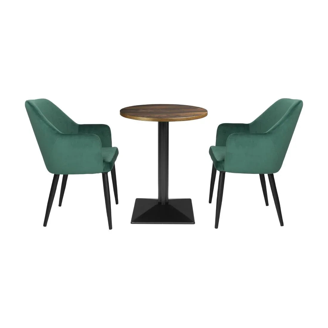 HW853 - Bolero Complete Table Round Dark Wood Effect 600mm