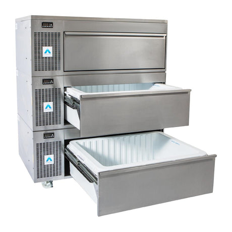 HW861 Adande 3 Drawer Variable Temp Unit w/Standard Castors & Solid Work Top(Direct)