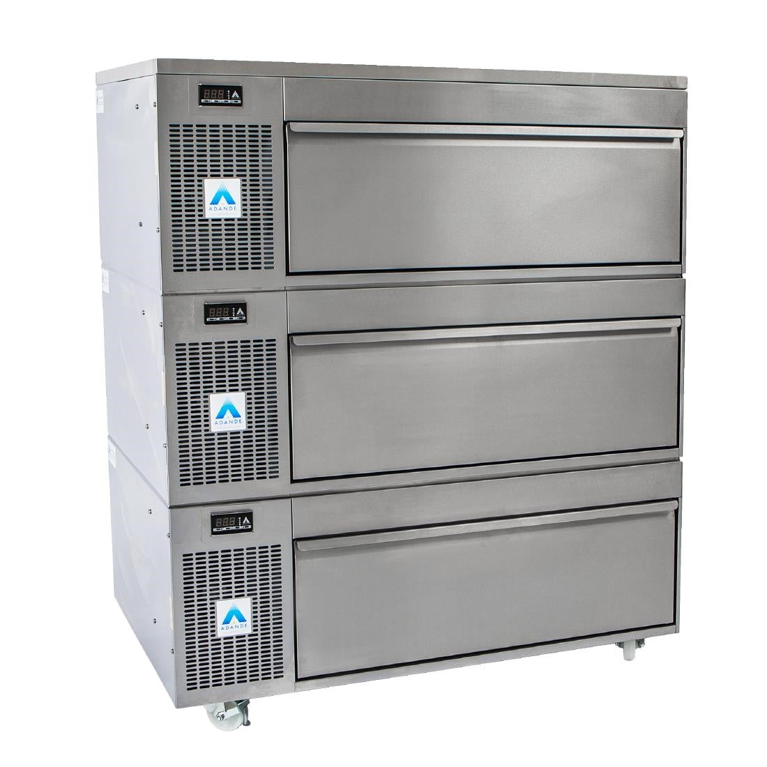 HW861 Adande 3 Drawer Variable Temp Unit w/Standard Castors & Solid Work Top(Direct)