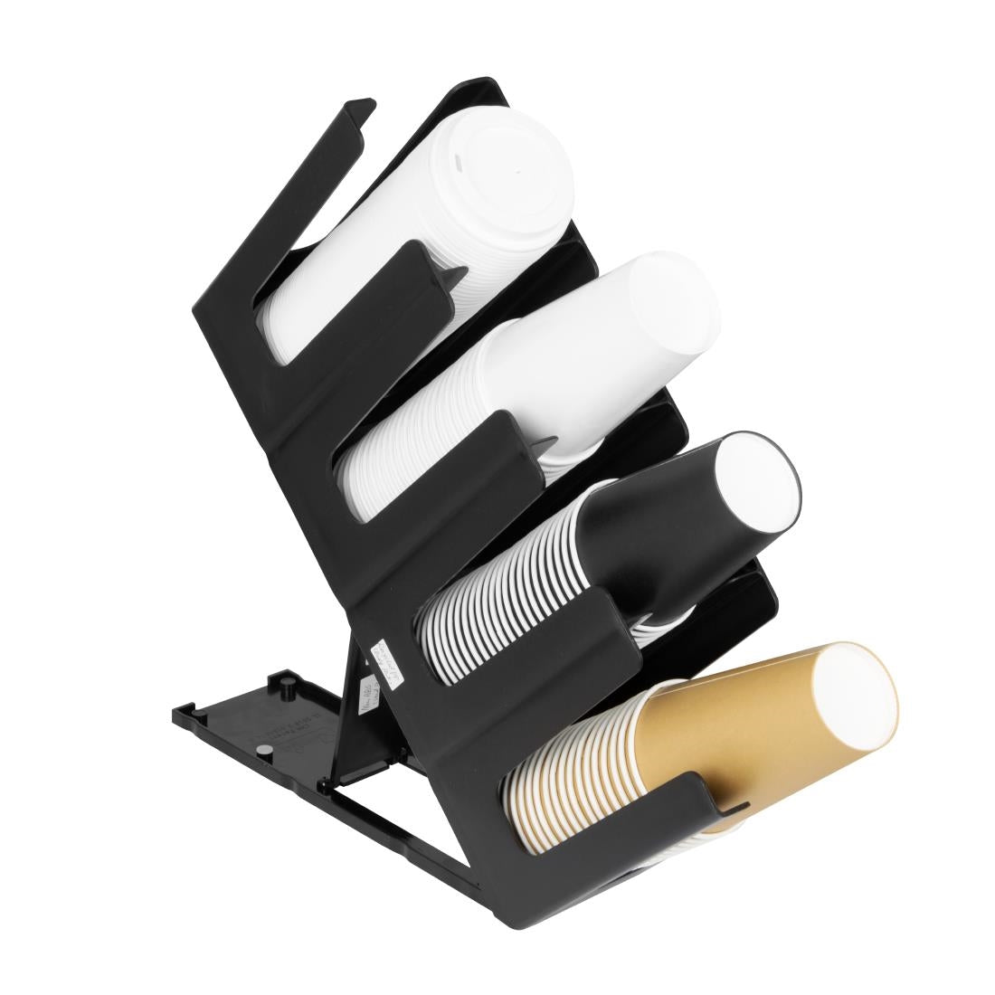 HW968 - Nisbets Essentials 4-Slot Cup Holder Polypropylene Black