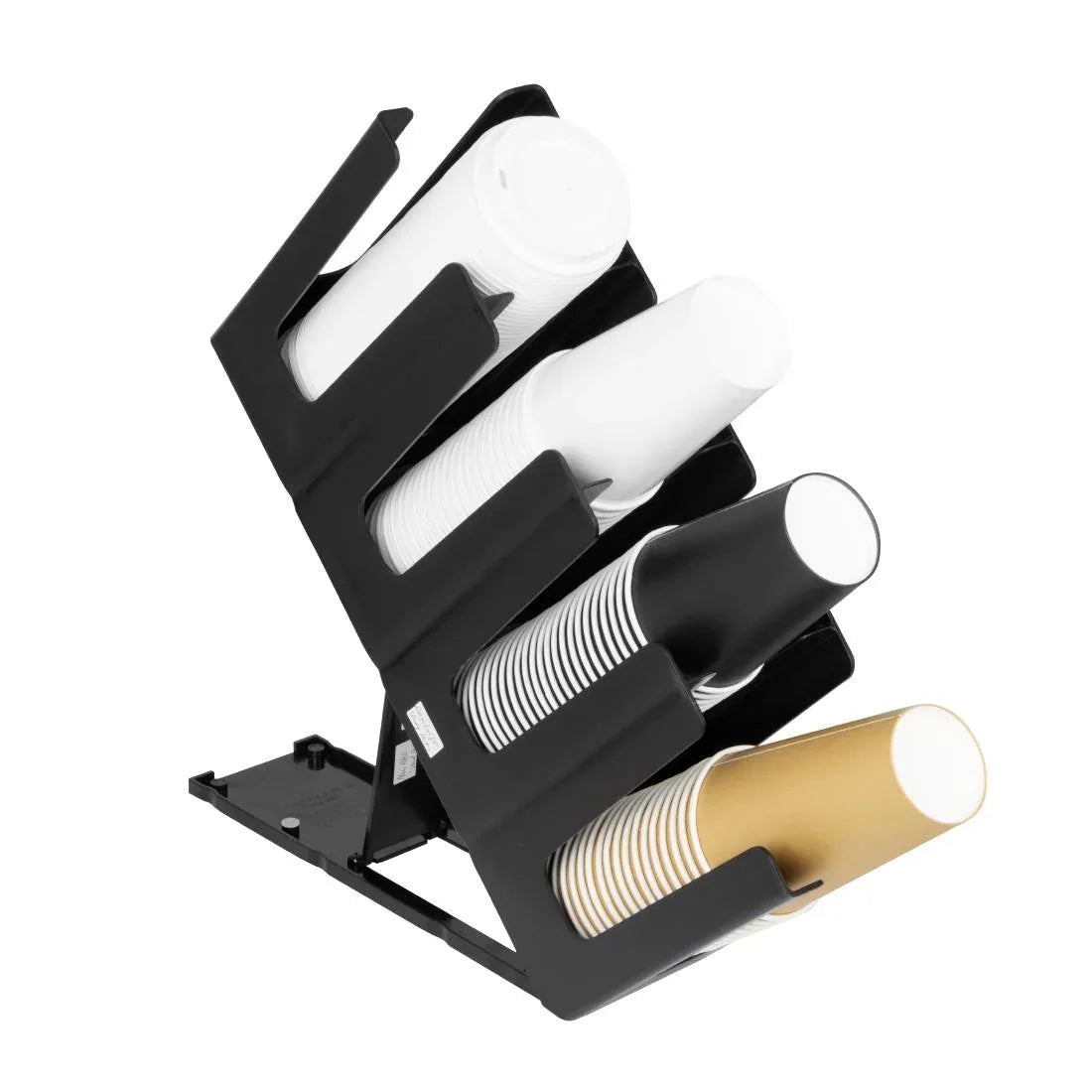 HW968 - Nisbets Essentials 4-Slot Cup Holder Polypropylene Black