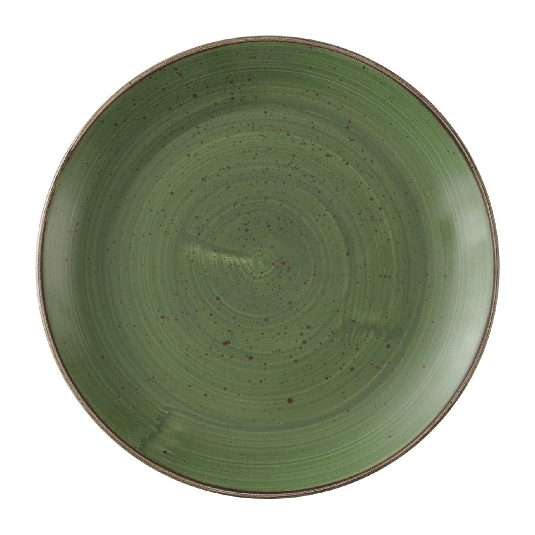 HX001 Churchill Stonecast Sorrel Green Coupe Plates 285mm (Pack of 12)
