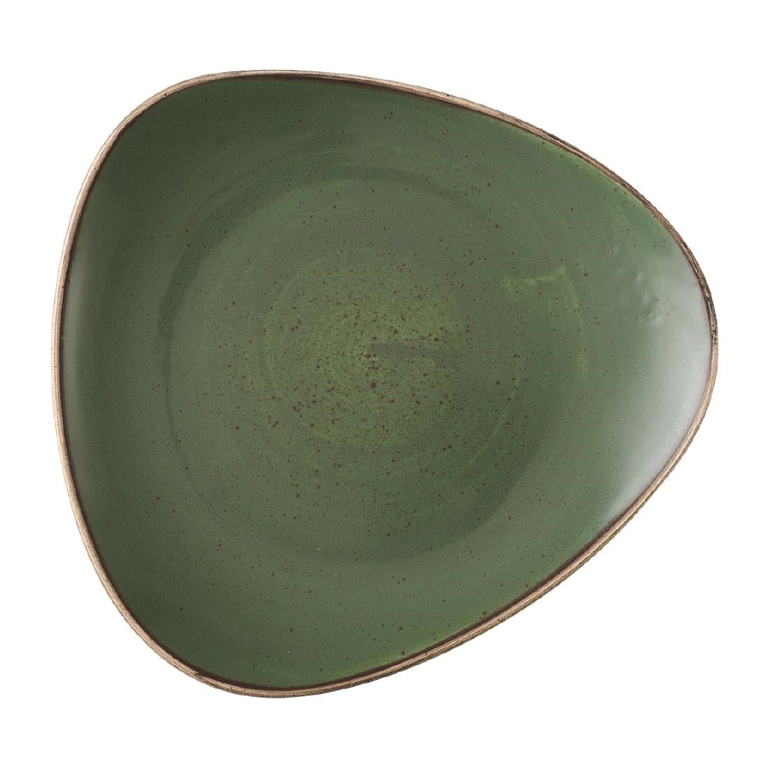 HX007 Churchill Stonecast Sorrel Green Lotus Plates 228mm (Pack of 12)
