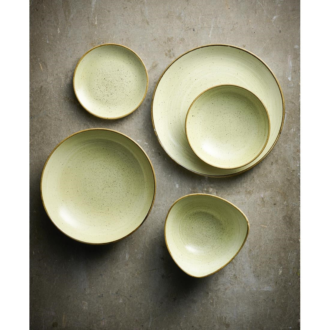HX043 Churchill Stonecast Raw Green Coupe Bowls 184mm (Pack of 12)