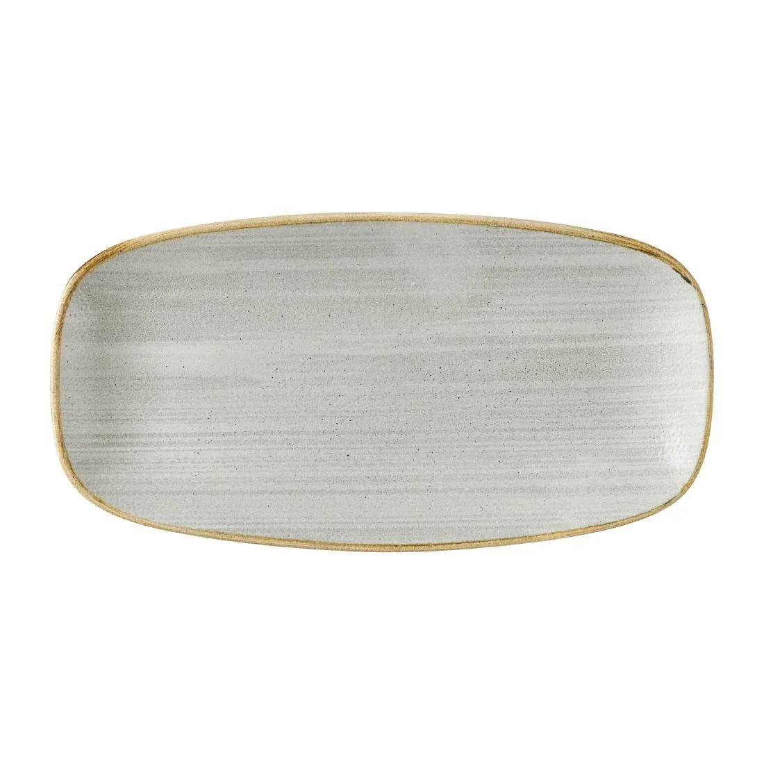 HX048 Churchill Stonecast Raw Grey Chefs Oblong Plates 280 x 152mm (Pack of 12)