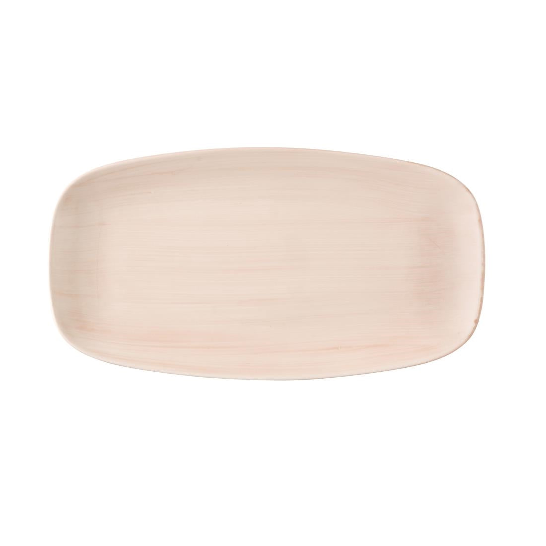 HX087 Churchill Stonecast Canvas Coral Chefs Oblong Plates 330 x 117mm (Pack of 6)
