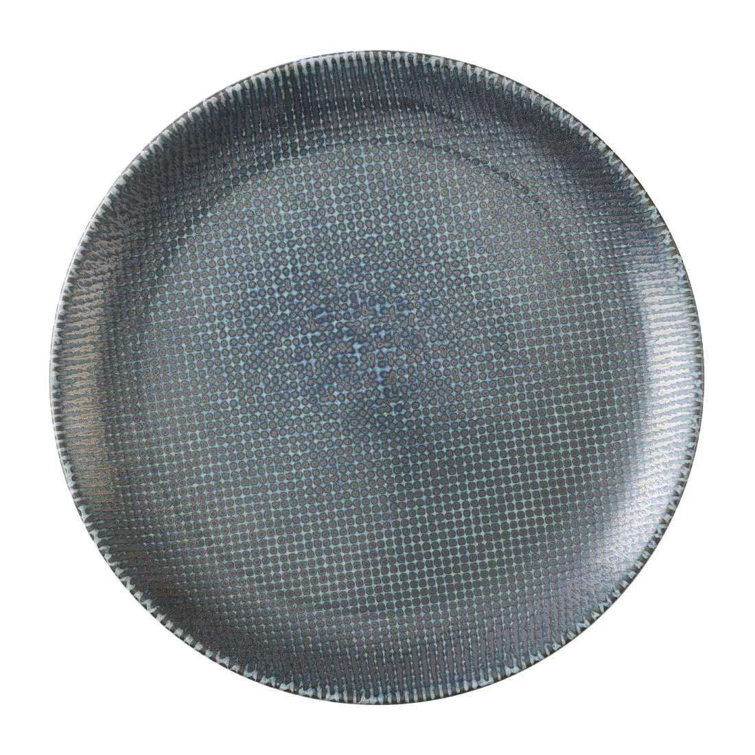 HX089 Churchill Studio Prints Astro Metallic Blue Evolve Coupe Plates 285mm (Pack of 12)