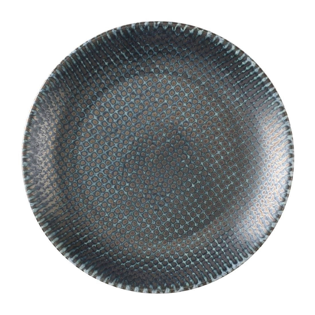 HX092 Churchill Studio Prints Astro Metallic Blue Evolve Coupe Plates 165mm (Pack of 12)