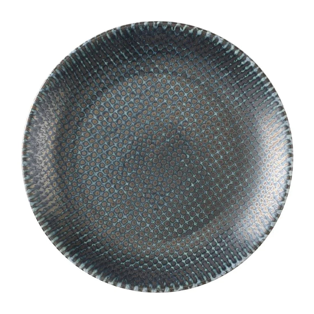 HX092 Churchill Studio Prints Astro Metallic Blue Evolve Coupe Plates 165mm (Pack of 12)