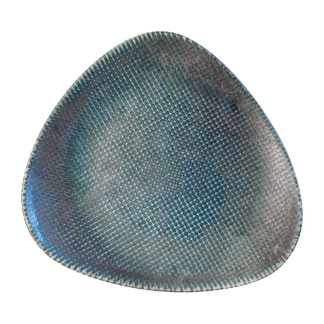 HX095 Churchill Studio Prints Astro Metallic Blue Lotus Plates 254mm (Pack of 12)