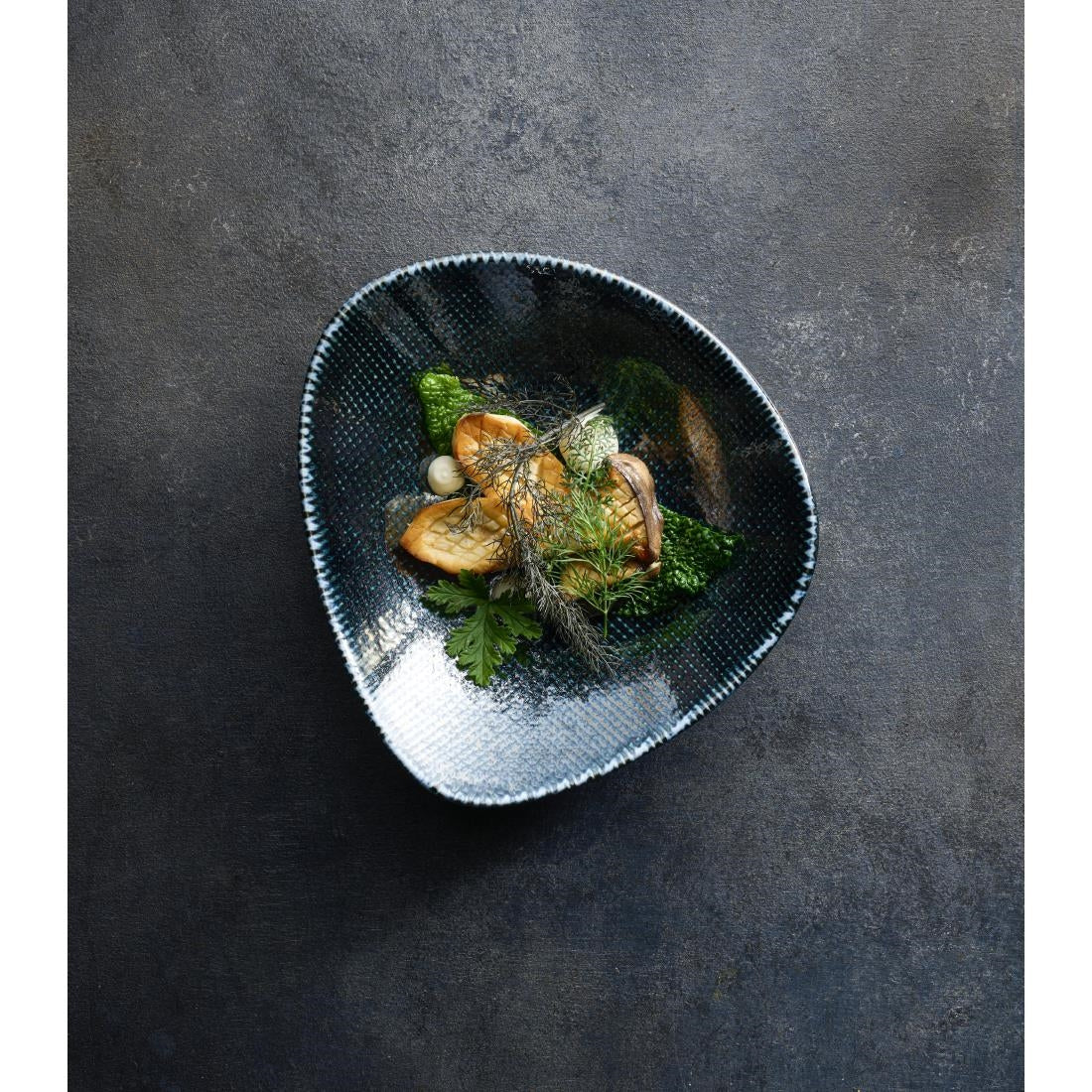 HX097 Churchill Studio Prints Astro Metallic Blue Lotus Bowls 228mm (Pack of 12)