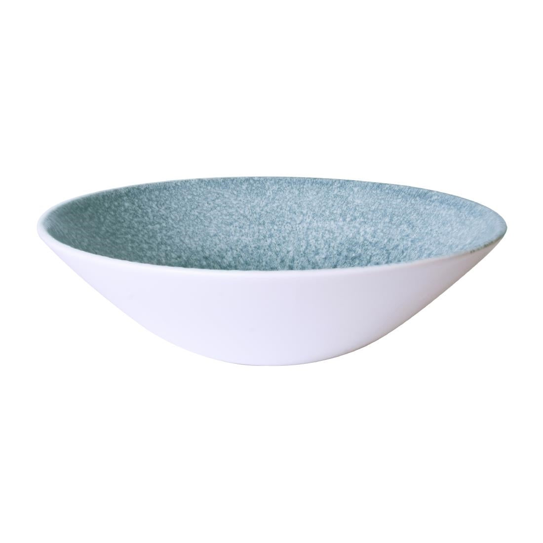 HX126 Churchill Studio Prints Raku Topaz Blue Evolve Deep Coupe Bowls 203mm (Pack of 6)