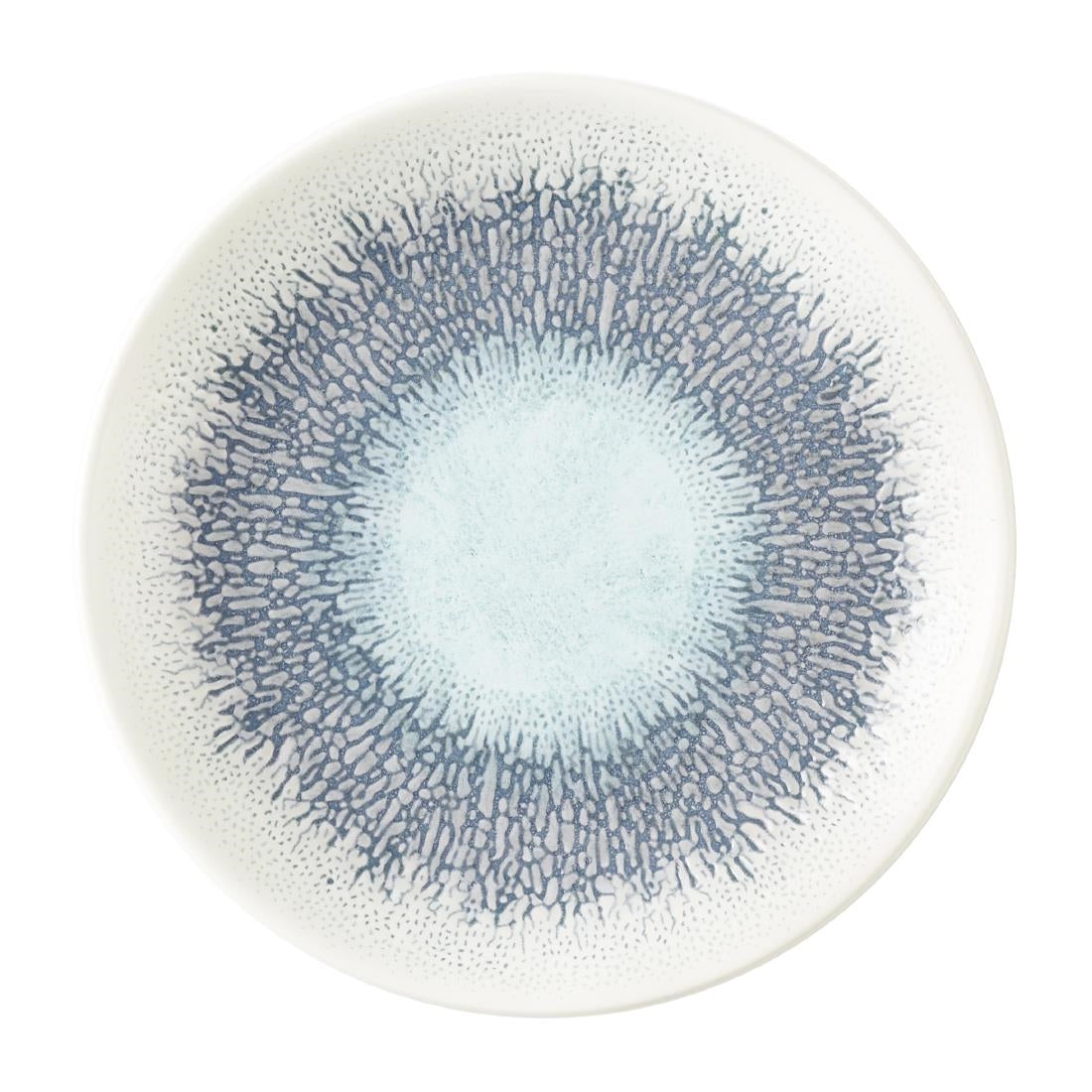 HX130 Churchill Studio Prints Fusion Blue Coupe Plates 165mm (Pack of 12)