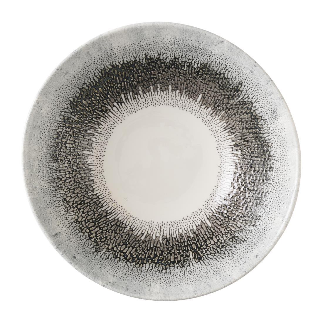 HX135 Churchill Studio Prints Fusion Black Deep Coupe Bowls 178mm (Pack of 6)