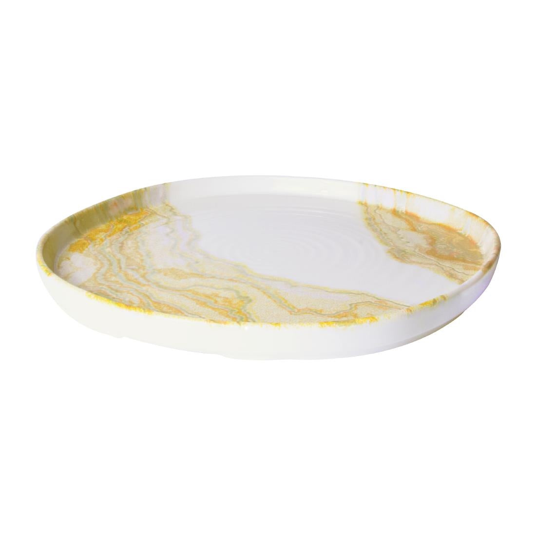 HX168 Churchill Tide Gold Organic Walled Plates 255mm (Pack of 6)