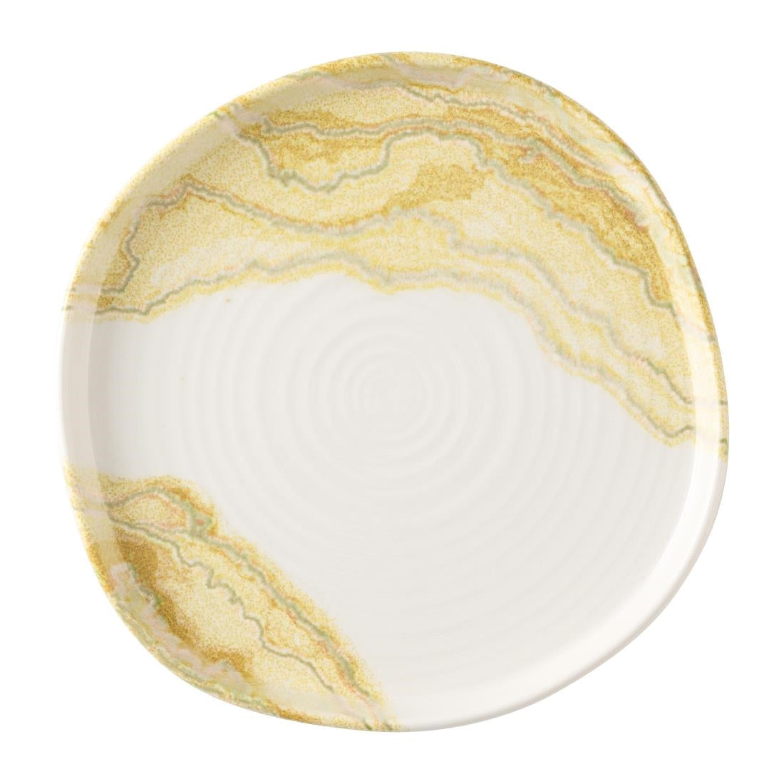 HX168 Churchill Tide Gold Organic Walled Plates 255mm (Pack of 6)