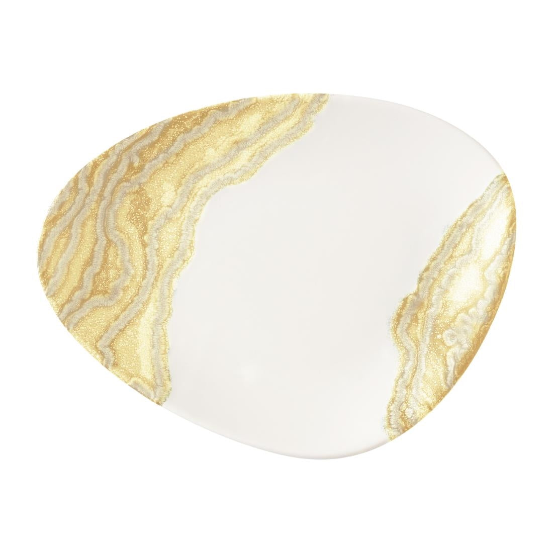 HX170 Churchill Tide Gold Triangle Chefs Plates 255 x 203mm (Pack of 12)
