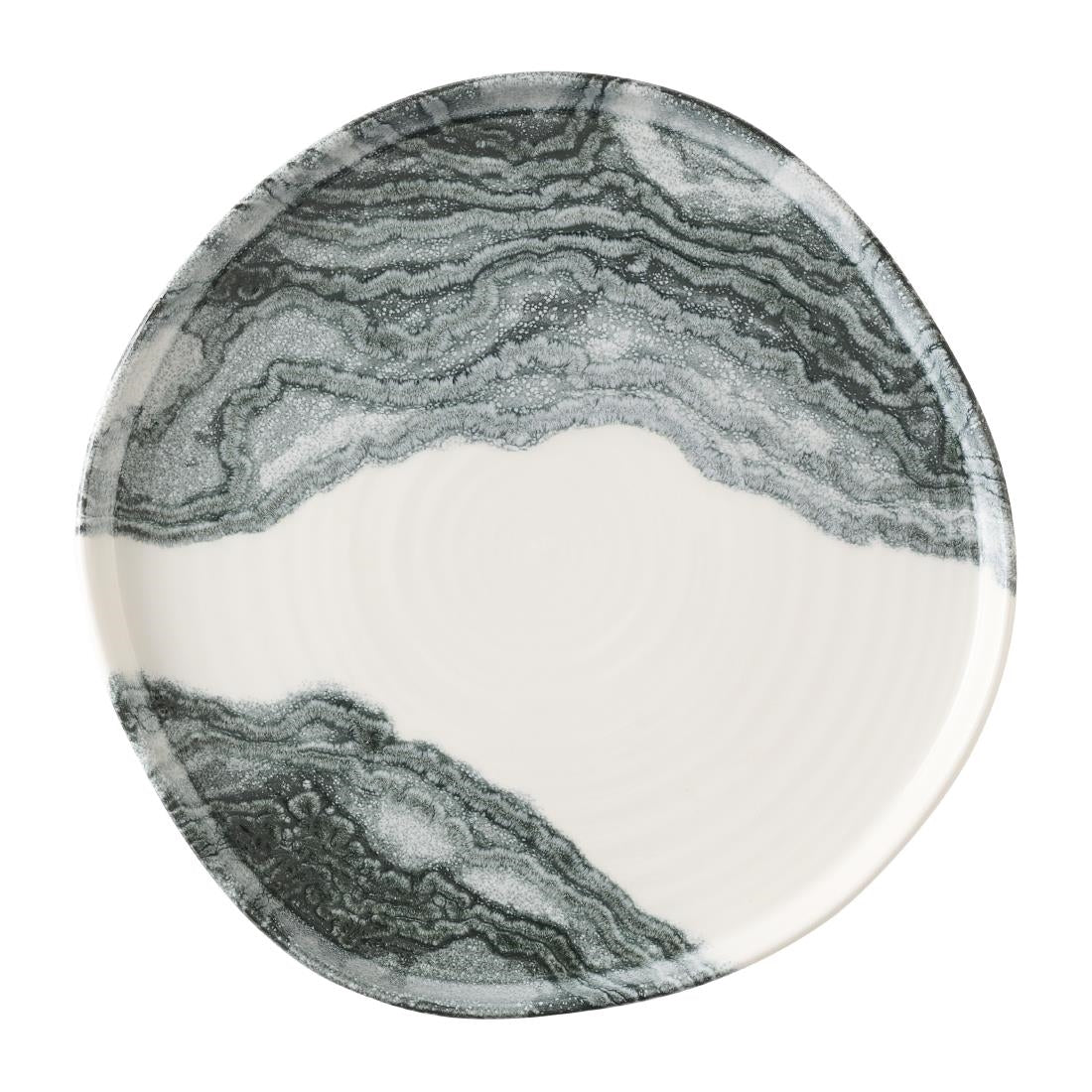 HX184 Churchill Tide Black Organic Walled Plates 255mm (Pack of 6)