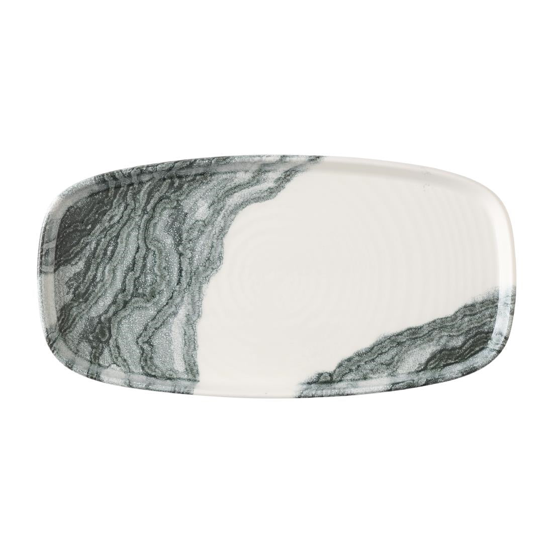 HX187 Churchill Tide Black Oblong Chefs Plates 280 x 127mm (Pack of 6)