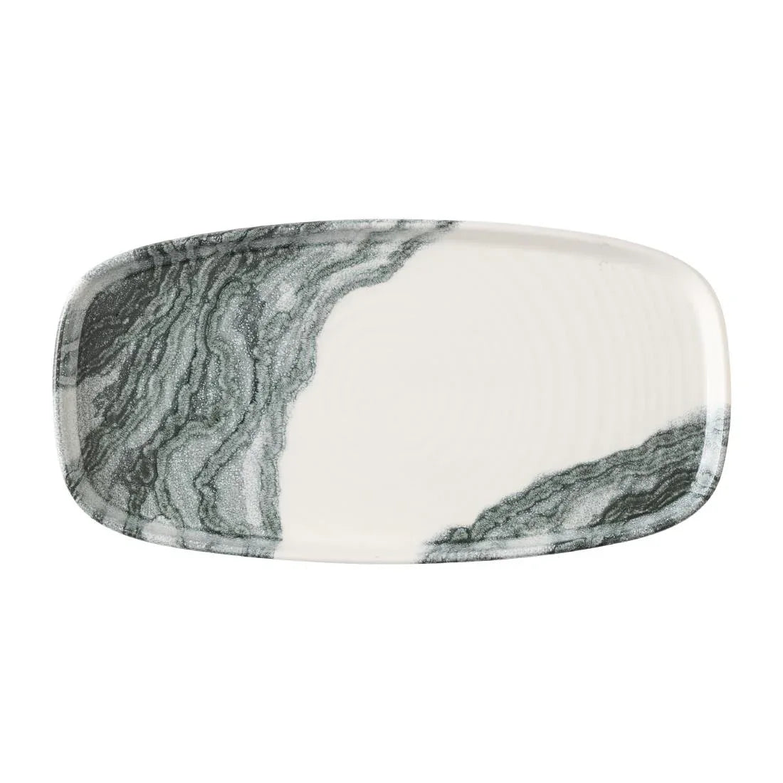 HX188 Churchill Tide Black Oblong Chefs Plates 305 x 178mm (Pack of 6)