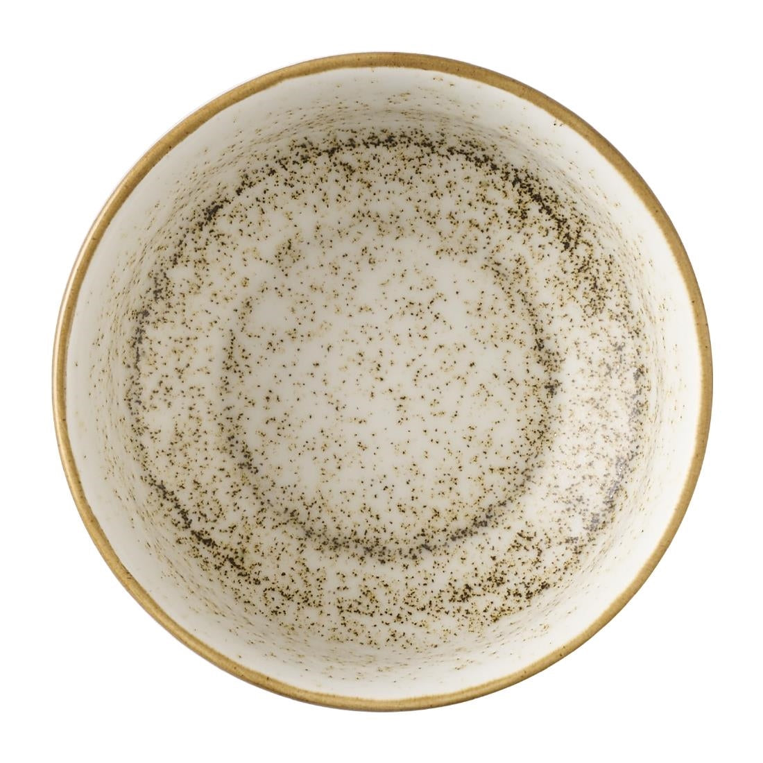 HX196 Churchill Nourish Cinnamon Brown Barley White Kochi Shallow Bowls 266ml (Pack of 12)