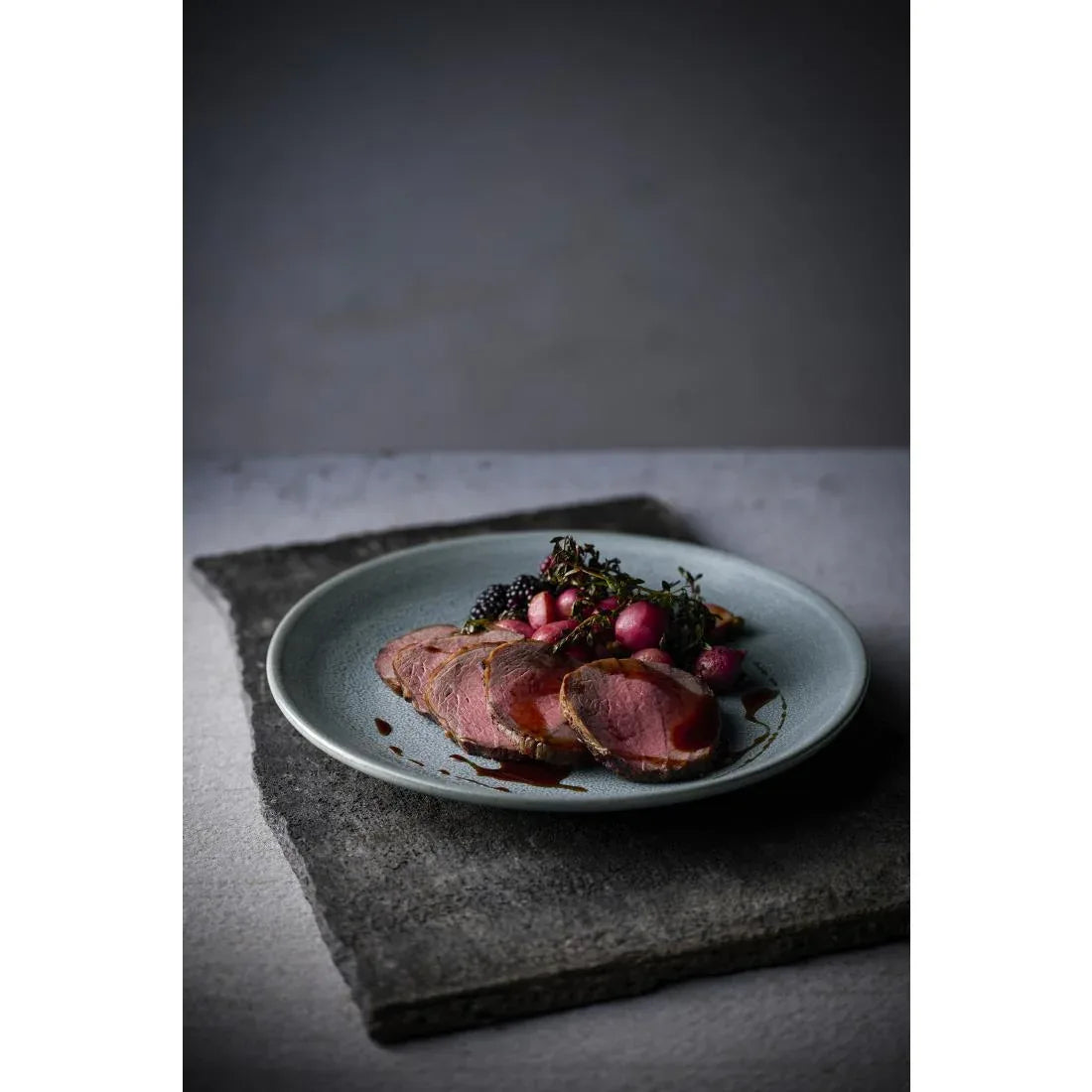 HX210 Dudson Evo Azure Coupe Plates Blue 229mm (Pack of 6)