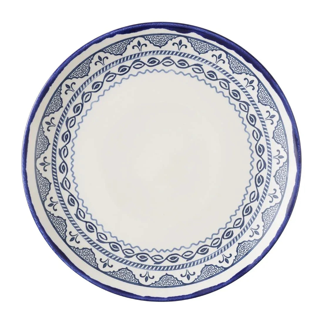 HX222 Dudson Harvest Moresque Coupe Plates Blue 260mm (Pack of 12)